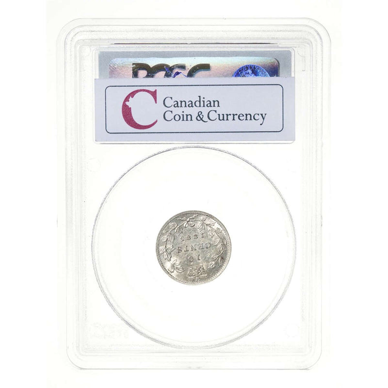 10 cent 1885 Obv 4 PCGS AU-55