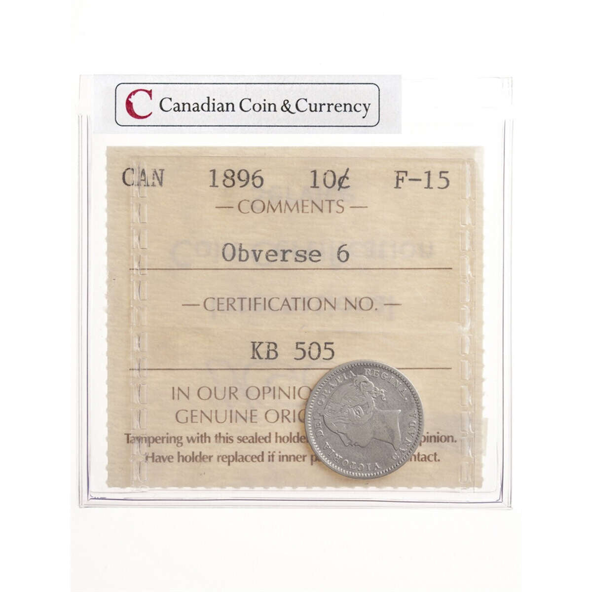 10 cent 1896  ICCS F-15