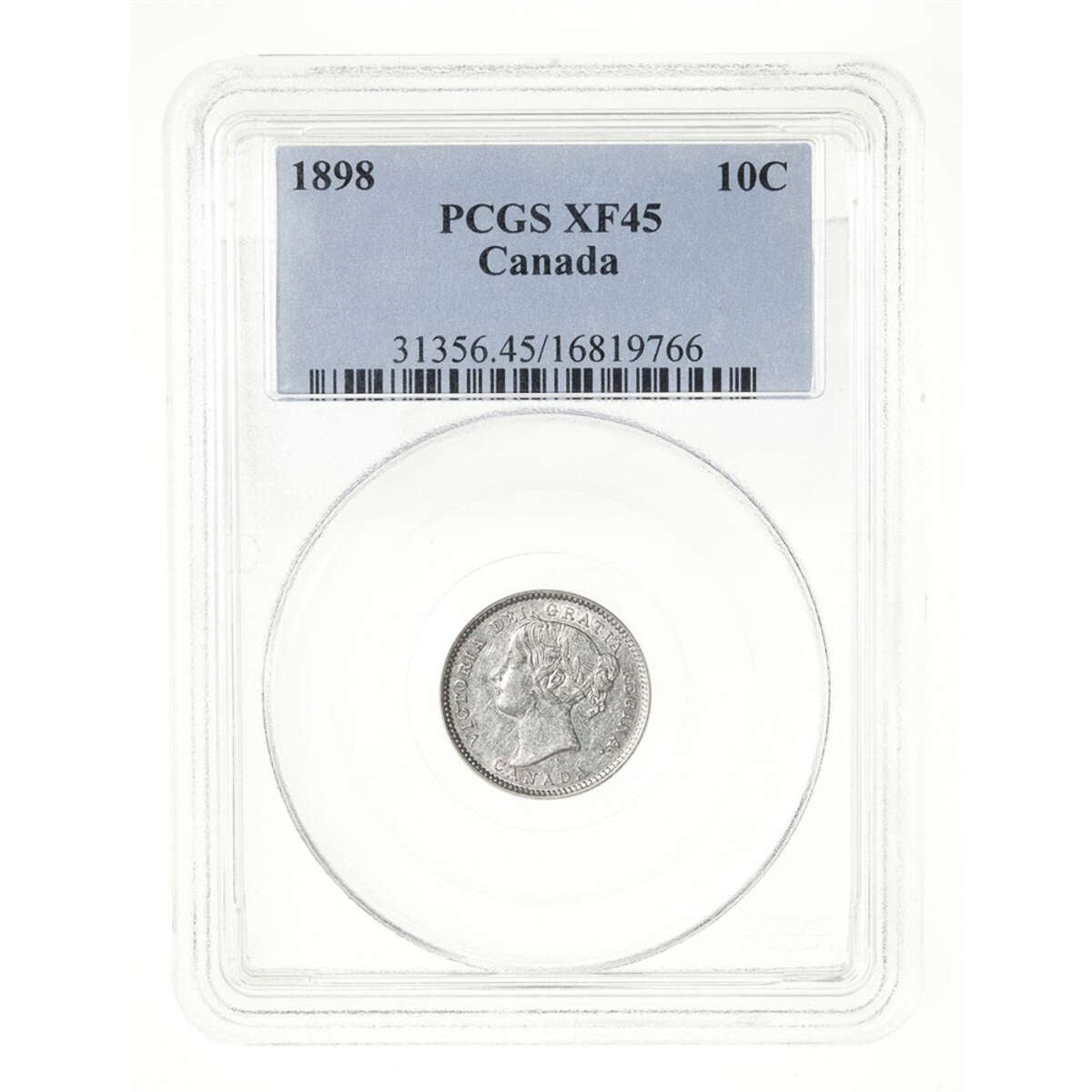 10 cent 1898 Obv 6 PCGS EF-45