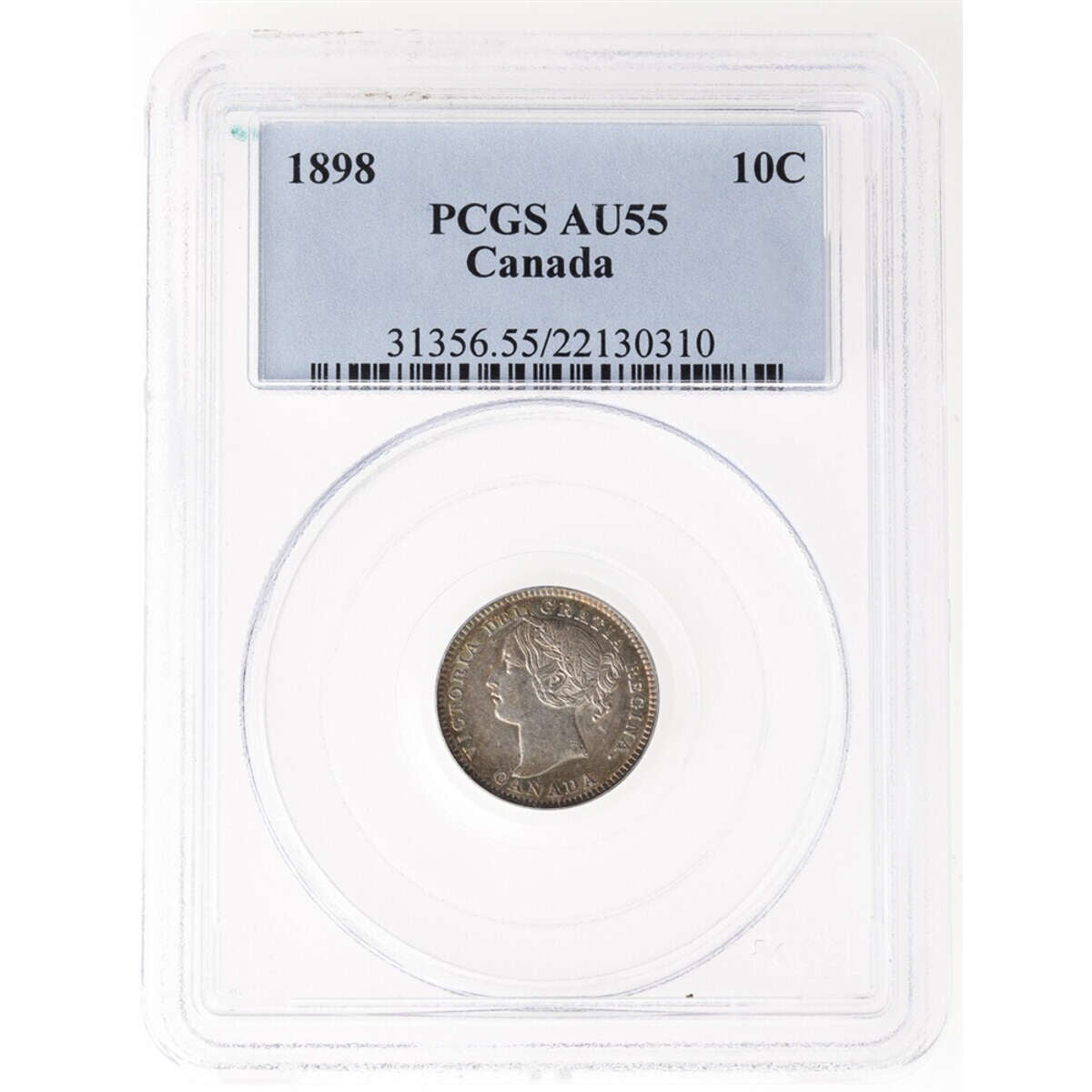 10 cent 1898 Obv 6 PCGS AU-55