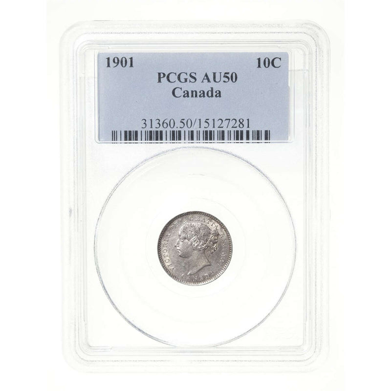 10 cent 1901  PCGS AU-50
