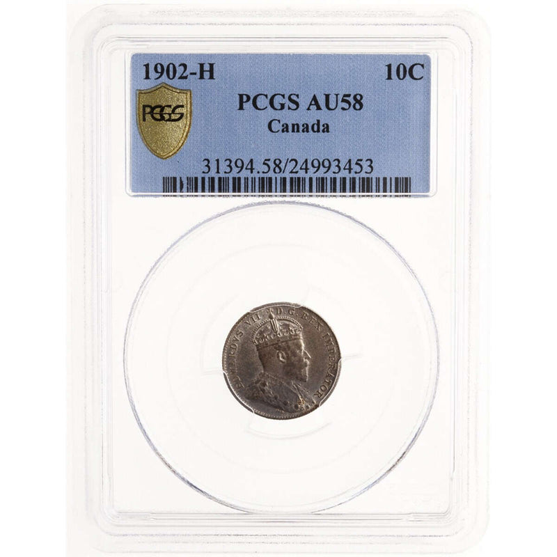 10 cent 1902H  PCGS AU-58