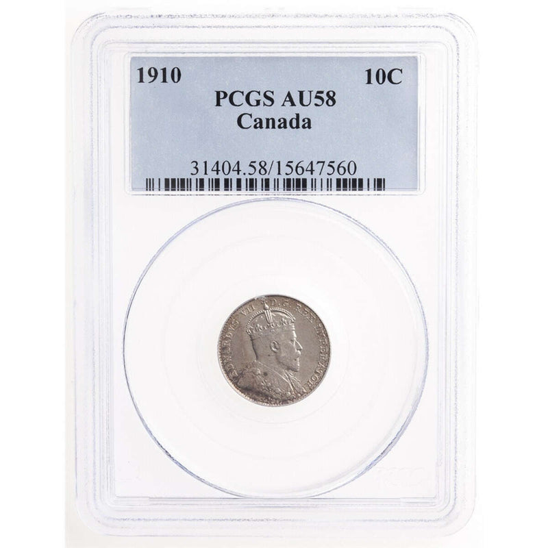 10 cent 1910  PCGS AU-58