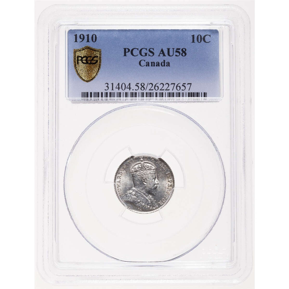 10 cent 1910  PCGS AU-58