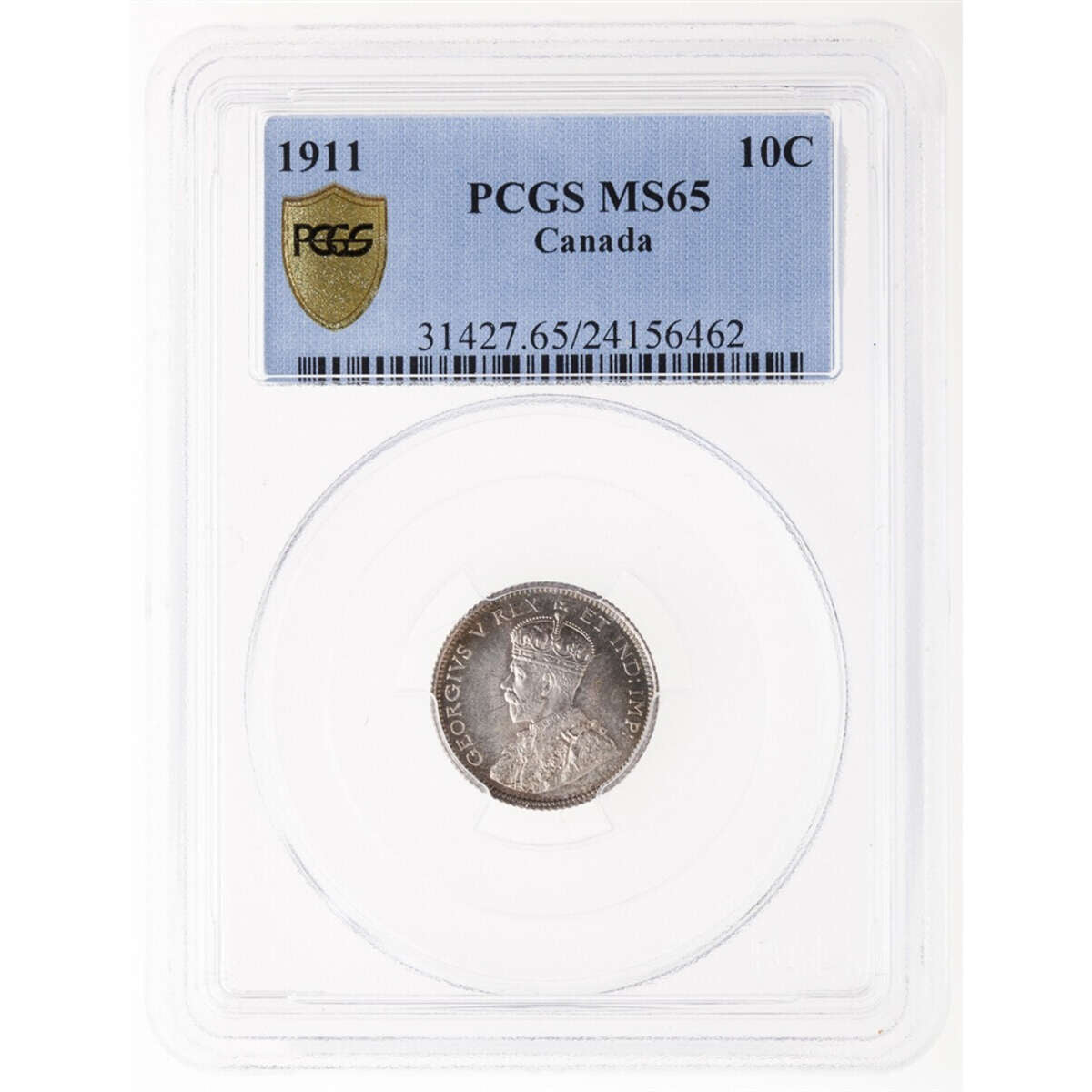 10 cent 1911  PCGS MS-65