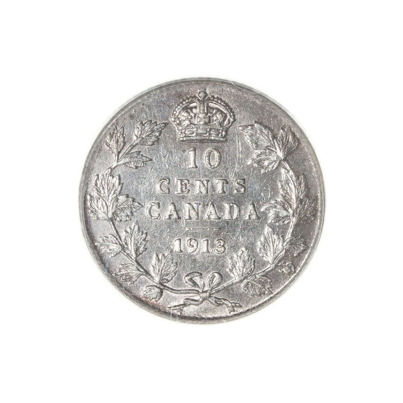 10 cent 1913 Broad Leaves PCGS EF-45