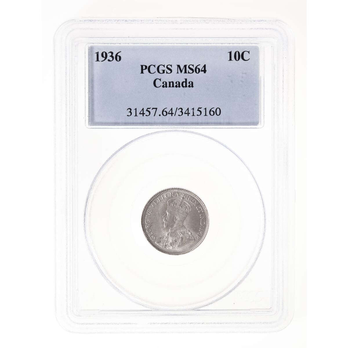 10 cent 1936  PCGS MS-64