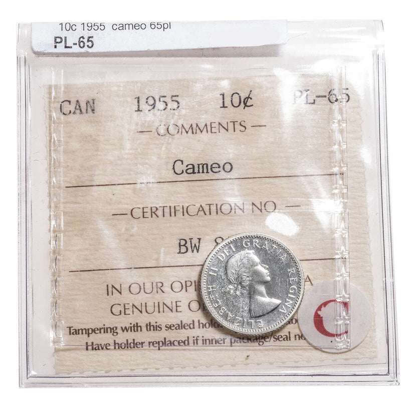 10 cent 1955 Cameo ICCS PL-65