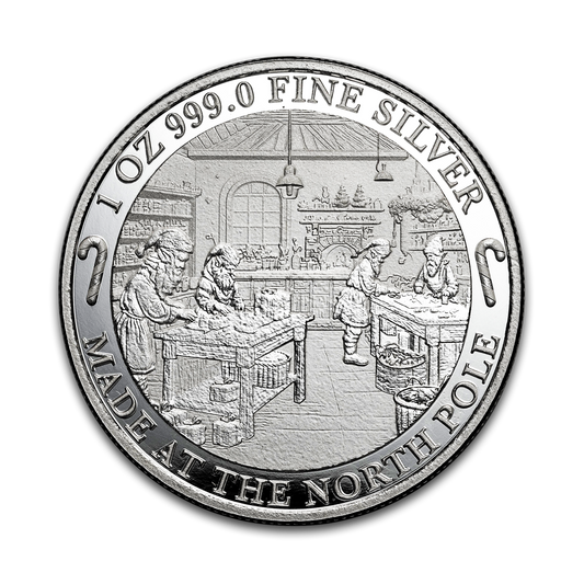 Santa's Workshop - 1 oz Pure Silver Round