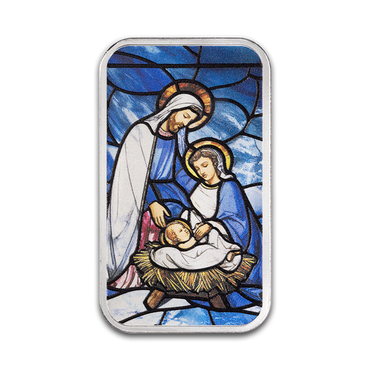 Holiday Nativity - 1 oz Pure Silver Bar