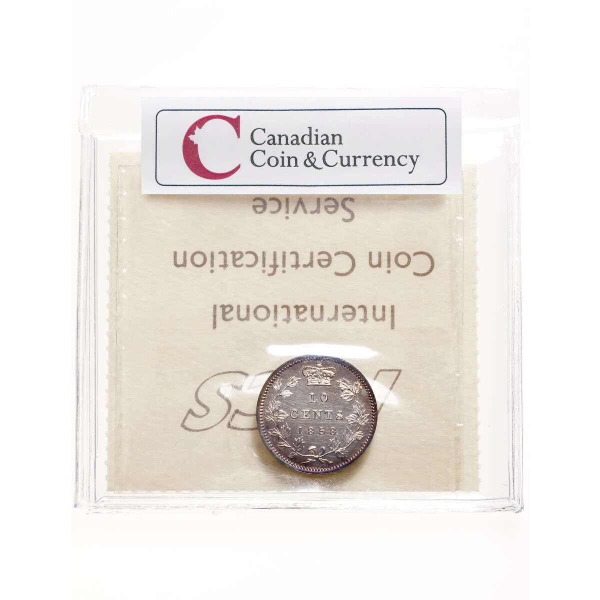 10 cent 1858  ICCS SP-65