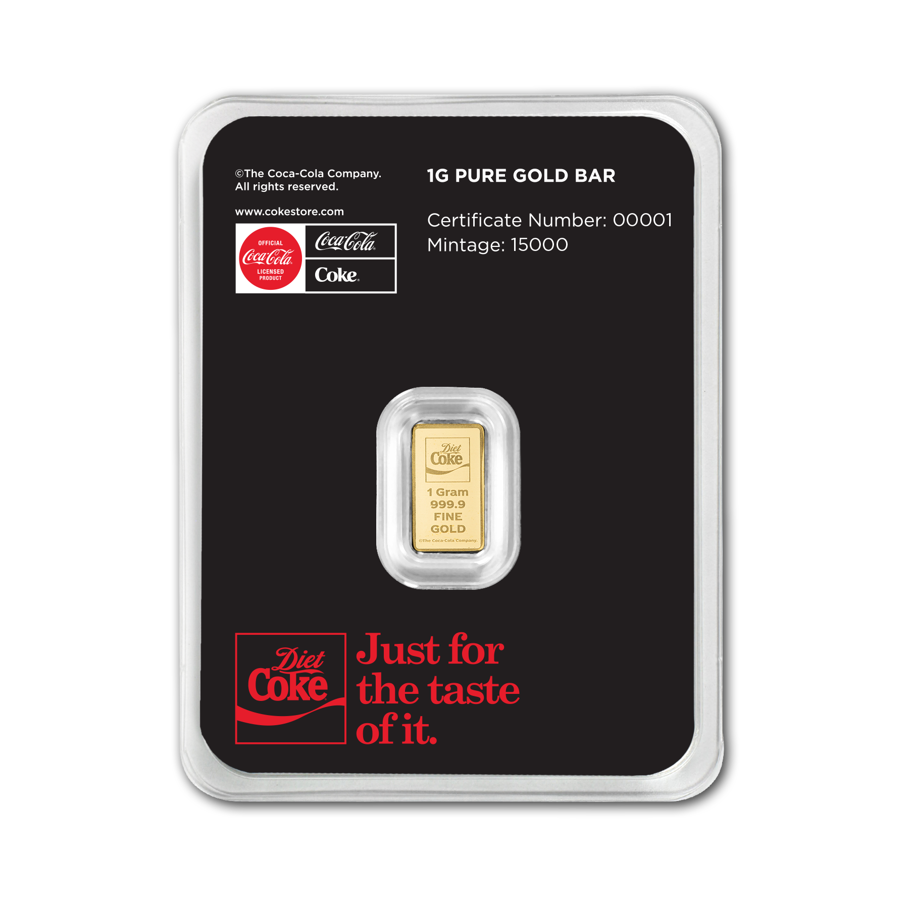 Coca-Cola® Diet Coke - 1g Pure Gold Bar