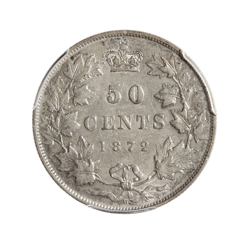 50 cent 1872H  PCGS EF-45