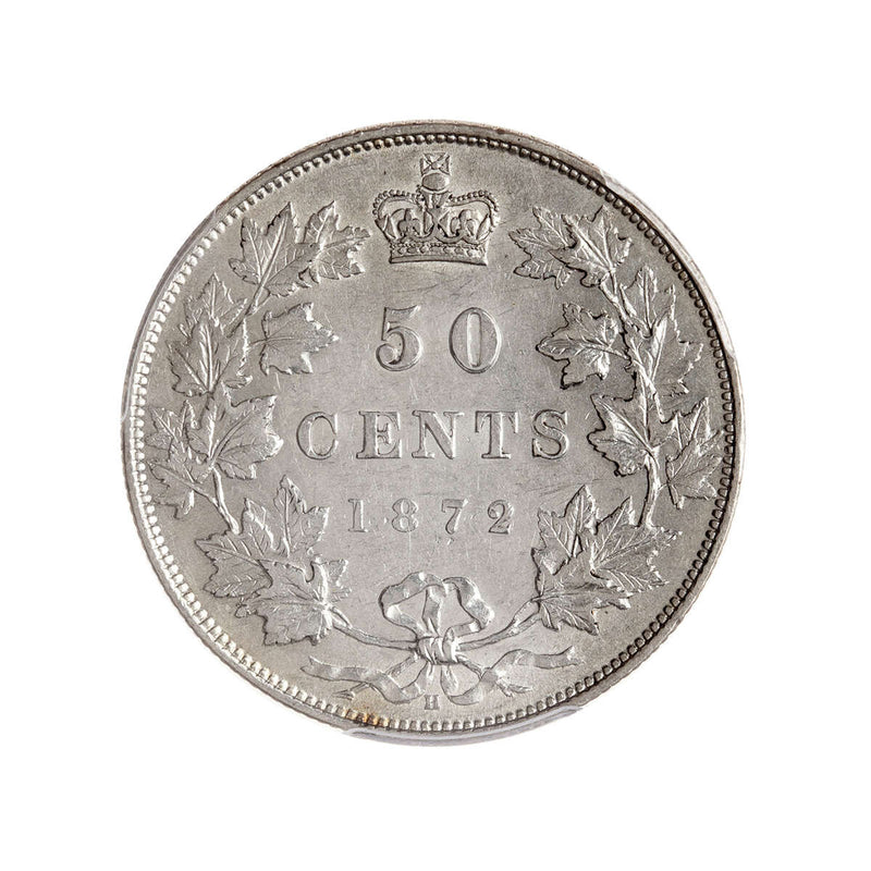 50 cent 1872H PCGS AU-50