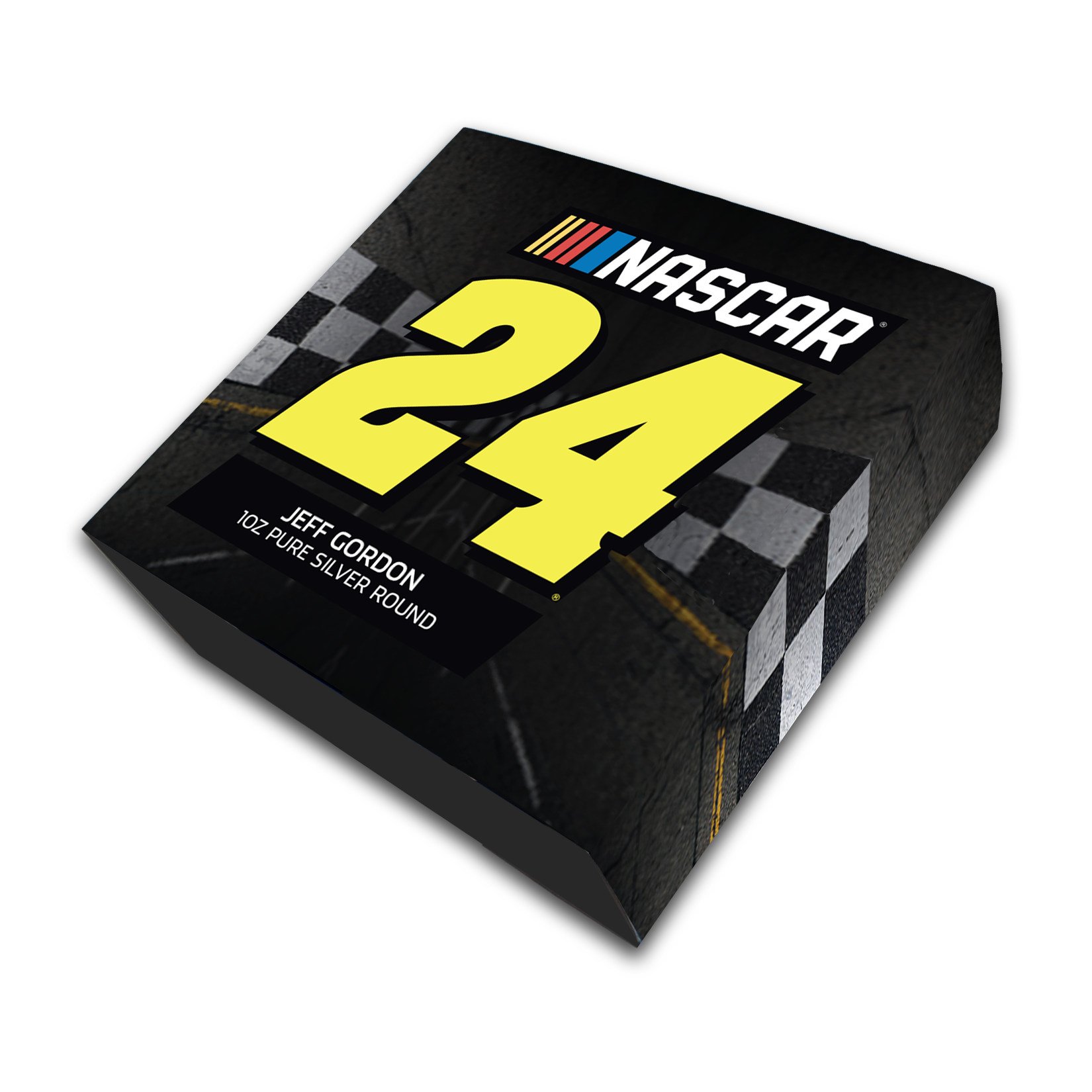 NASCAR Jeff Gordon - Pure Silver Round with Colour