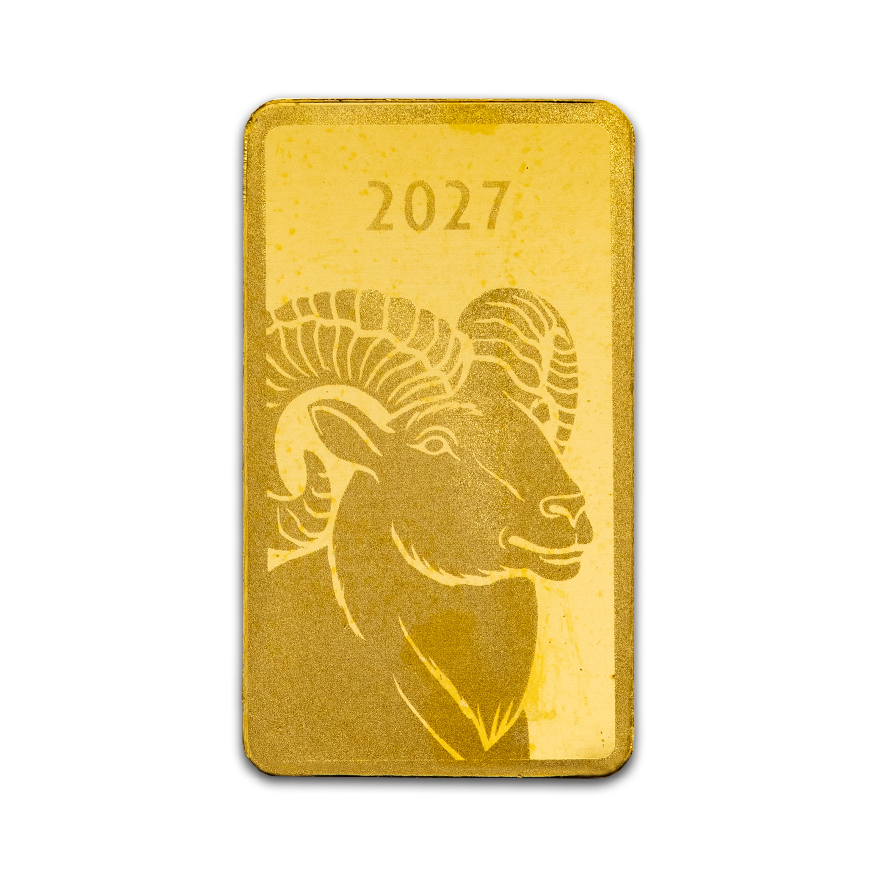 Lunar Year of the Goat - 1g Pure Gold Bar