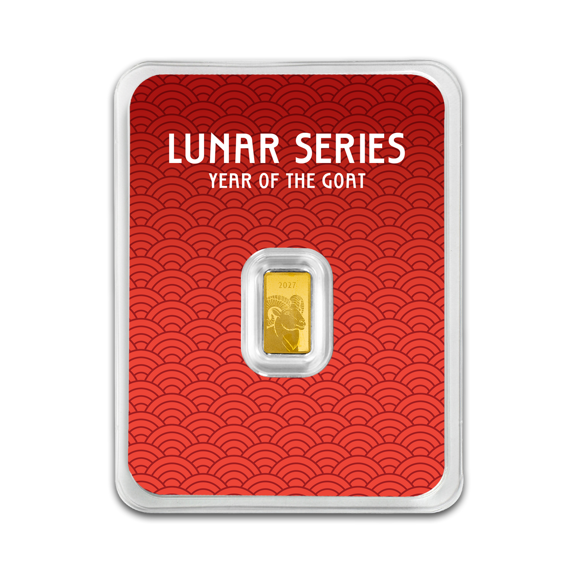 Lunar Year of the Goat - 1g Pure Gold Bar
