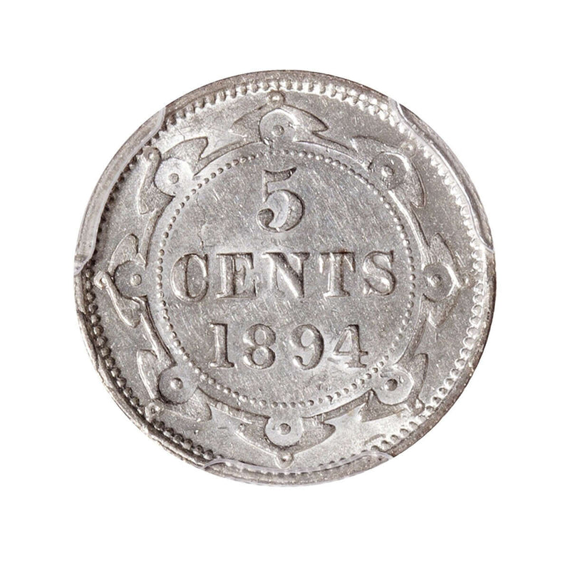 NFLD 5 cent 1894  PCGS AU-55