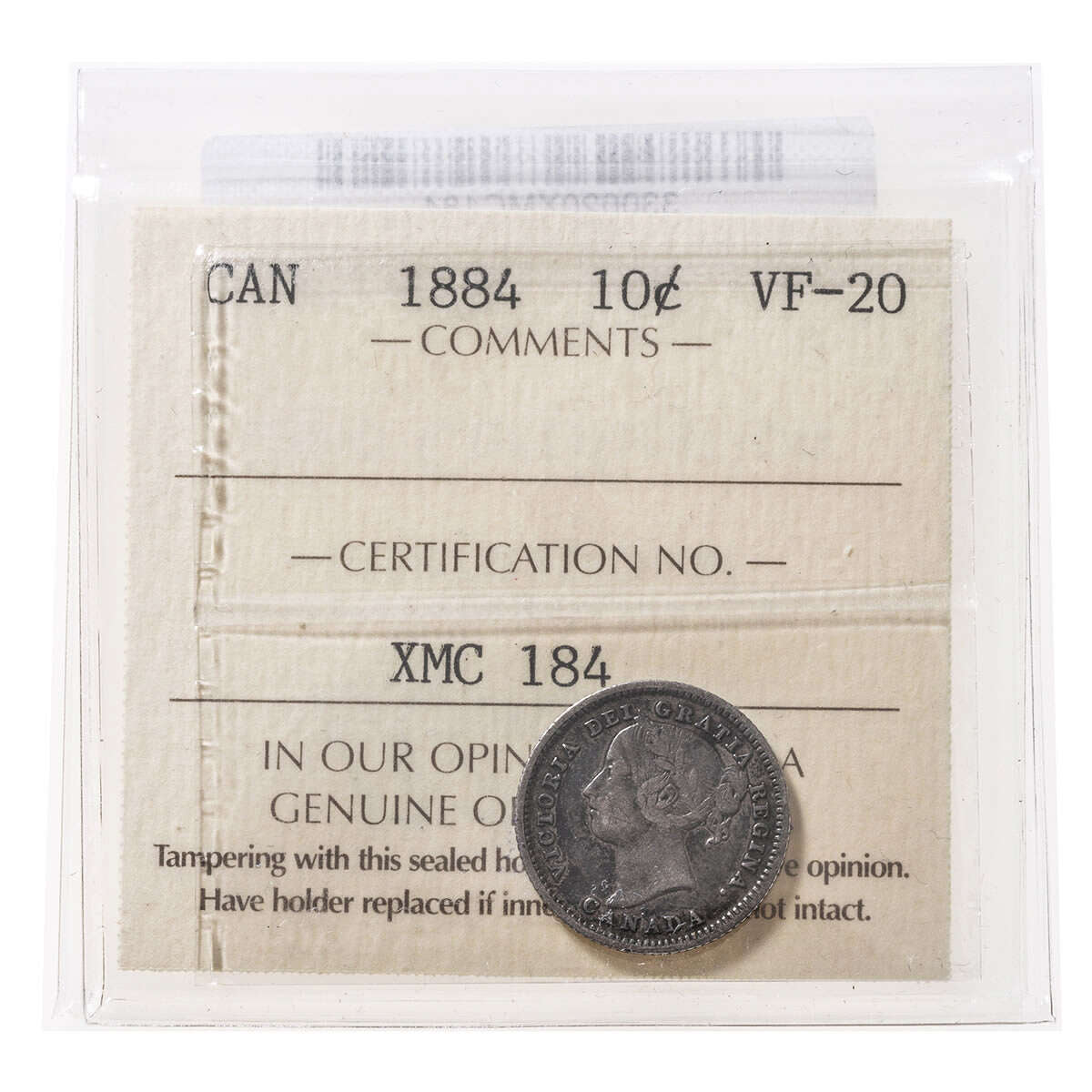 10 cent 1884  ICCS VF-20