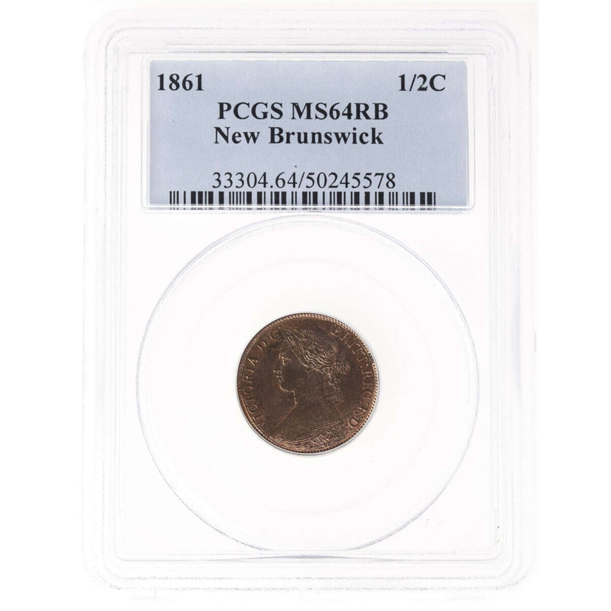 NB 1/2 cent 1861  PCGS MS-64