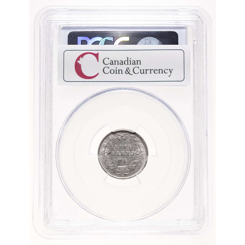 10 cent 1885 PCGS Obv 4 AU-53