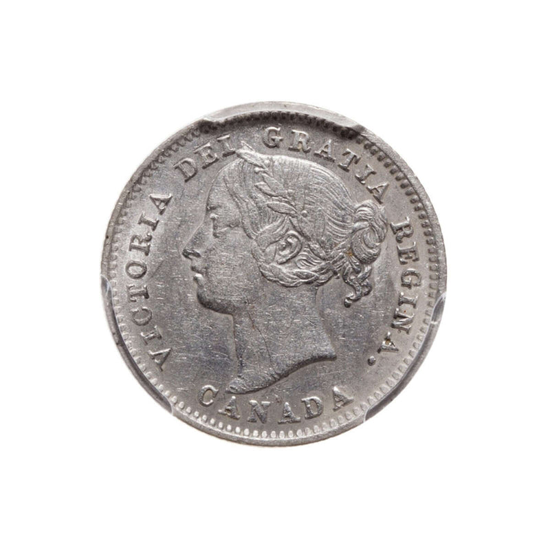 10 cent 1885 PCGS Obv 4 AU-53