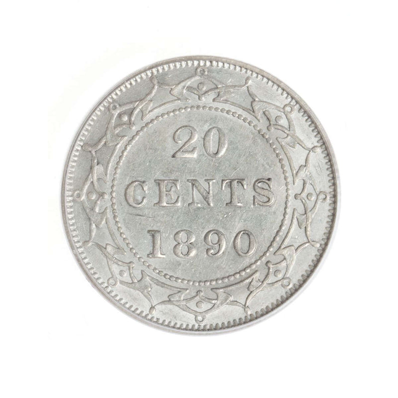 NFLD 20 cent 1890  PCGS AU-50