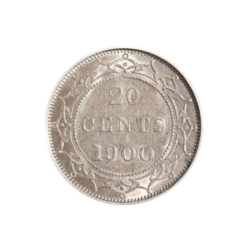 NFLD 20 cent 1900  PCGS AU-55