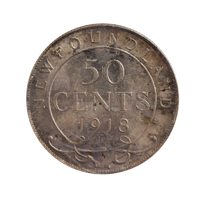 NFLD  50 cent 1918C  ICCS MS-65