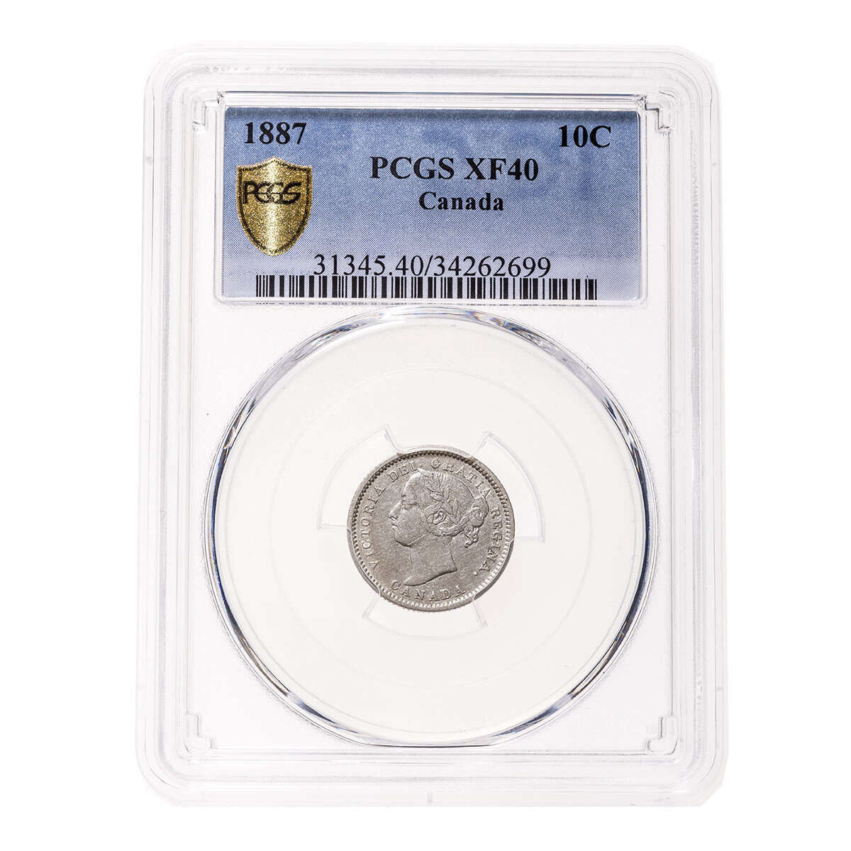 10 cent 1887  PCGS EF-40