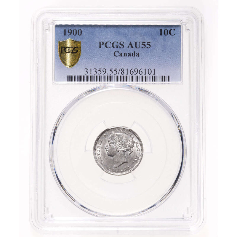 10 cent 1900  PCGS AU-55