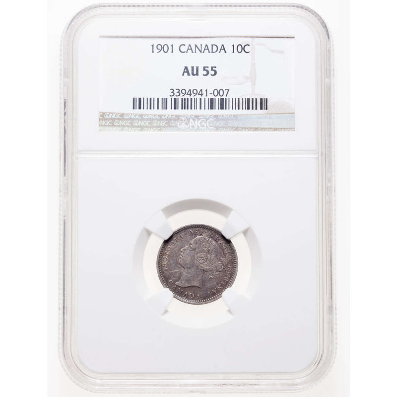 10 cent 1901  NGC AU-55