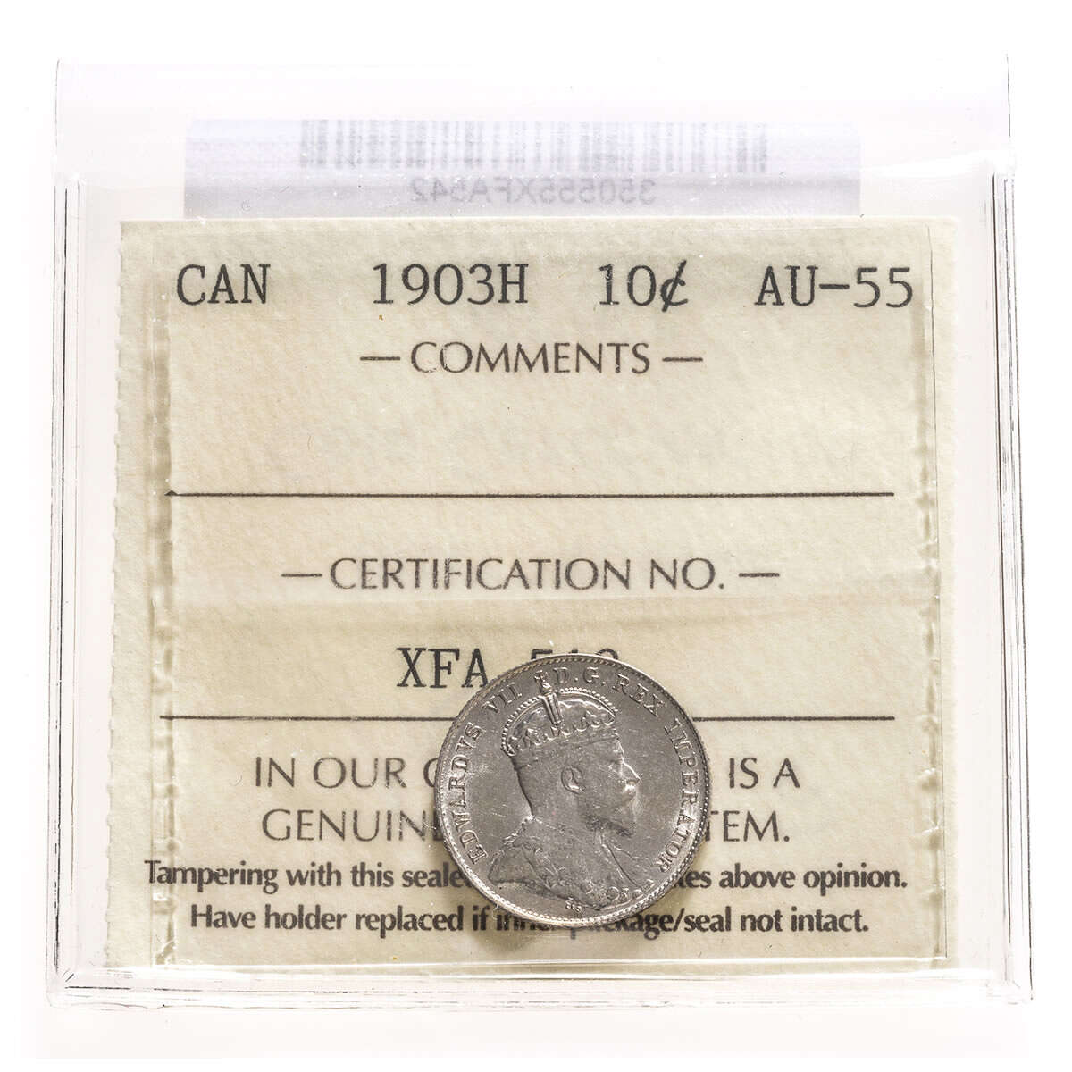 10 cent 1903H  ICCS AU-55