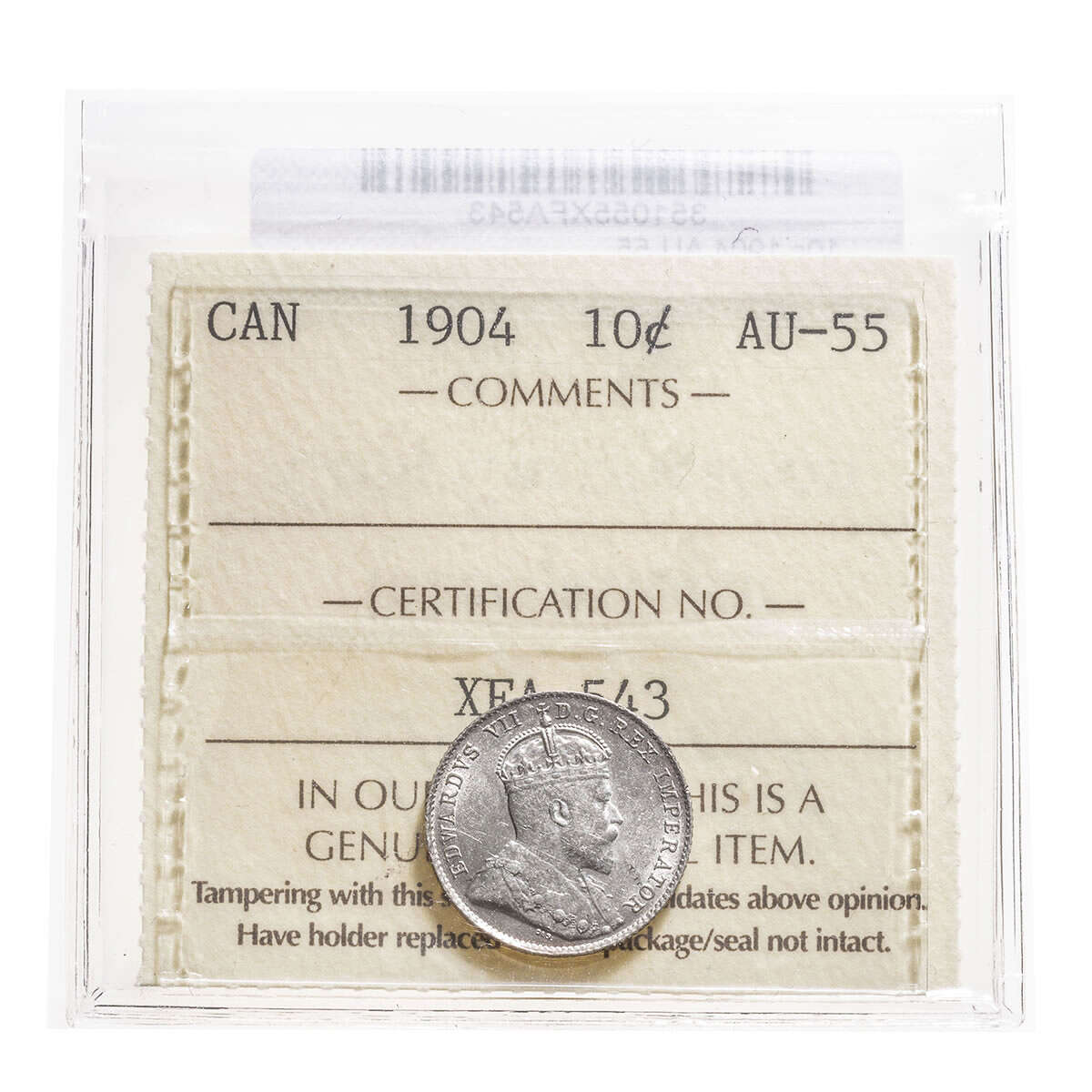 10 cent 1904  ICCS AU-55