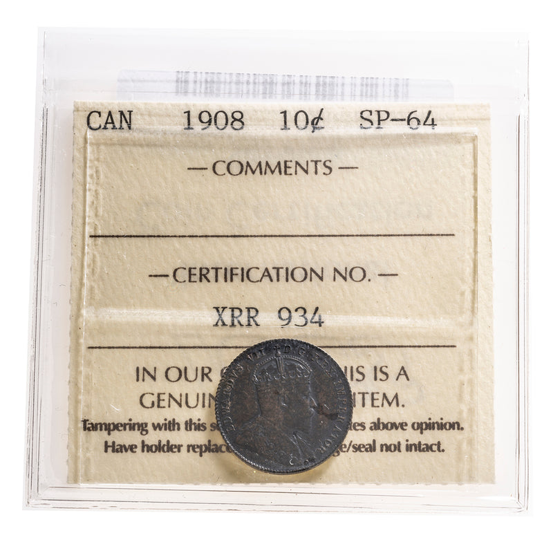 10 cent 1908  ICCS SP-64