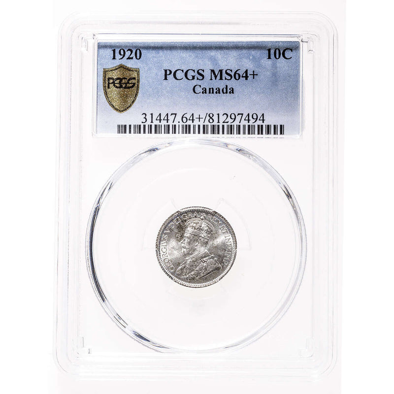 10 cent 1920  PCGS MS-64+