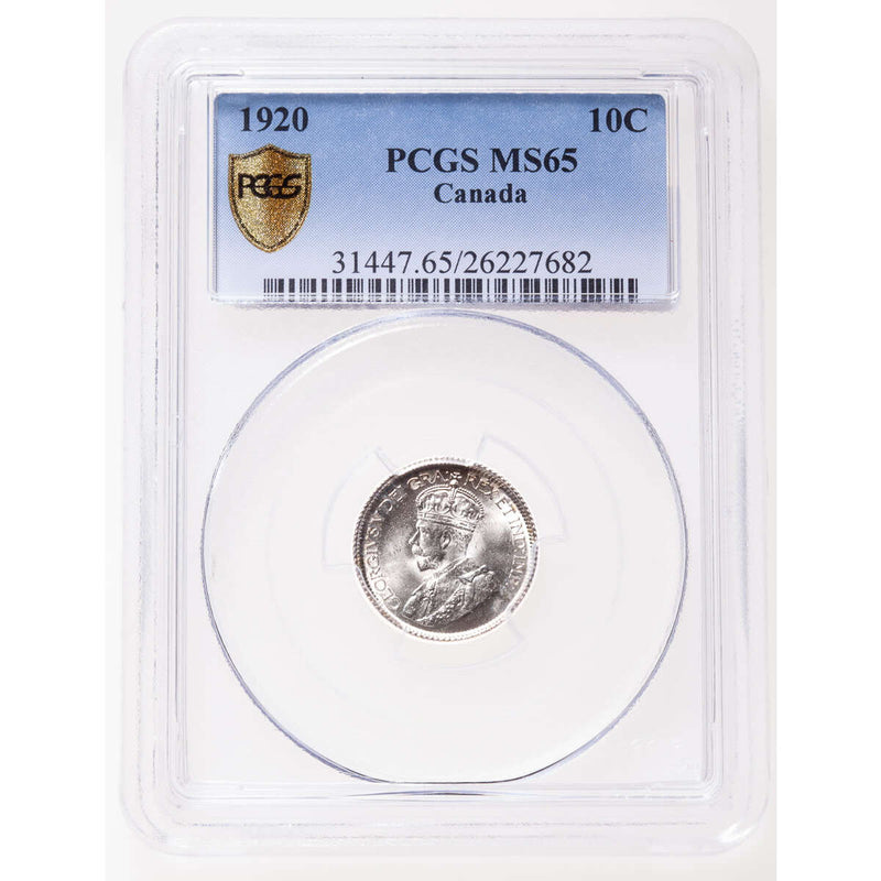10 cent 1920  PCGS MS-65