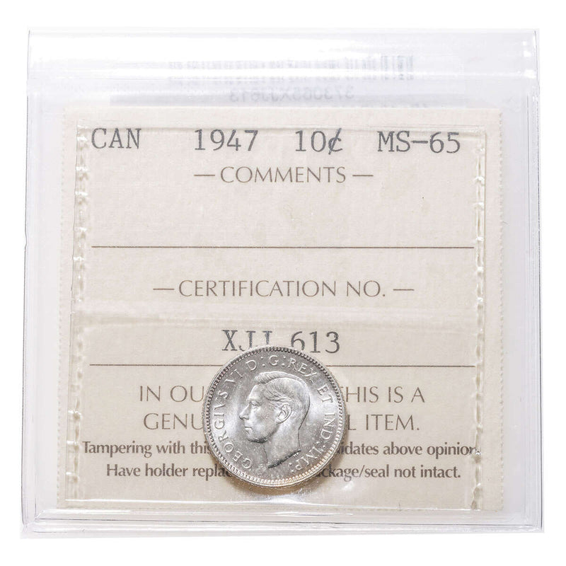 10 cent 1947  ICCS MS-65
