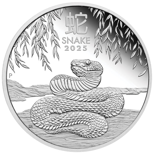 2025 $1 Australian Lunar Series III: Year of the Snake - Pure Silver Coin