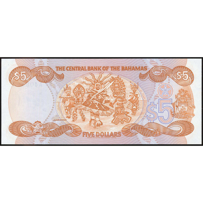 Bahamas 5 Dollars 1984  UNC
