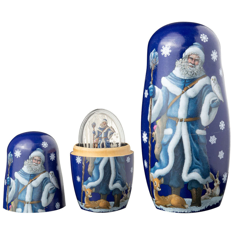 2022 $5 Father Frost Matroyshka Nesting Doll - Pure Silver Coin