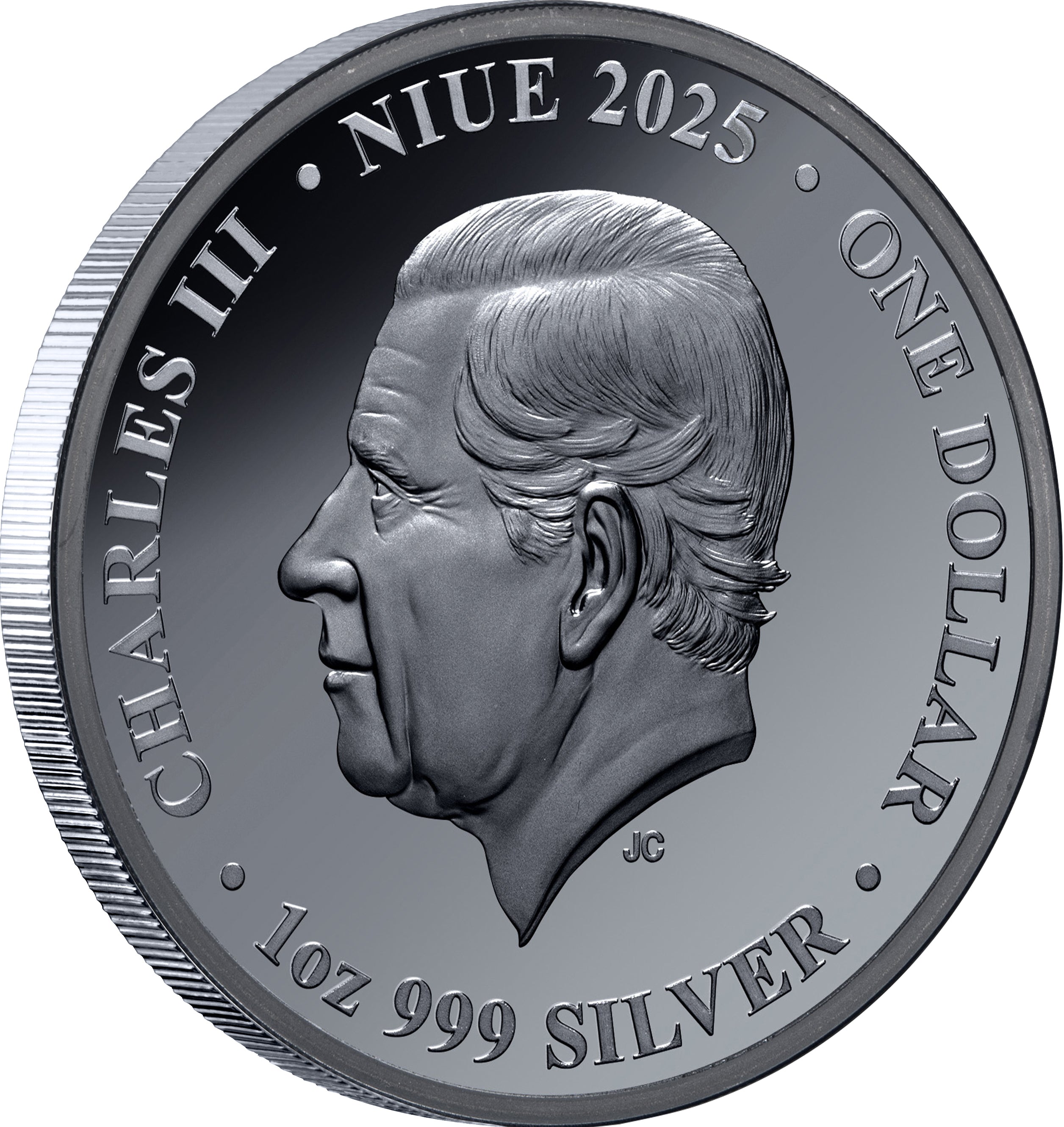 2025年 オーストラリアン・シルバー・スワン 1ドル 2025 $1 Australia at Night: Bottlenose Dolphins - Pure Silver Coin