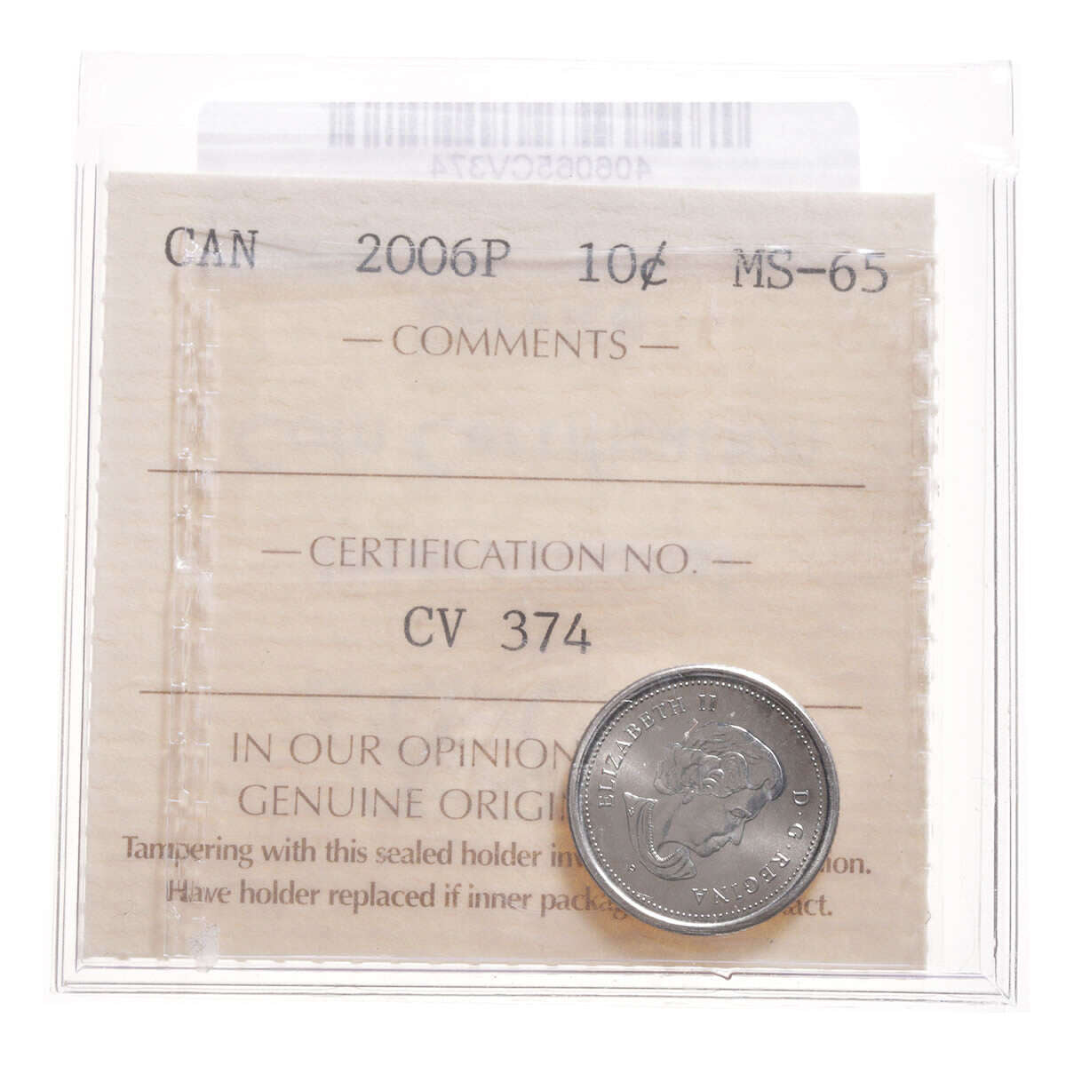 10 cent 2006P  ICCS MS-65