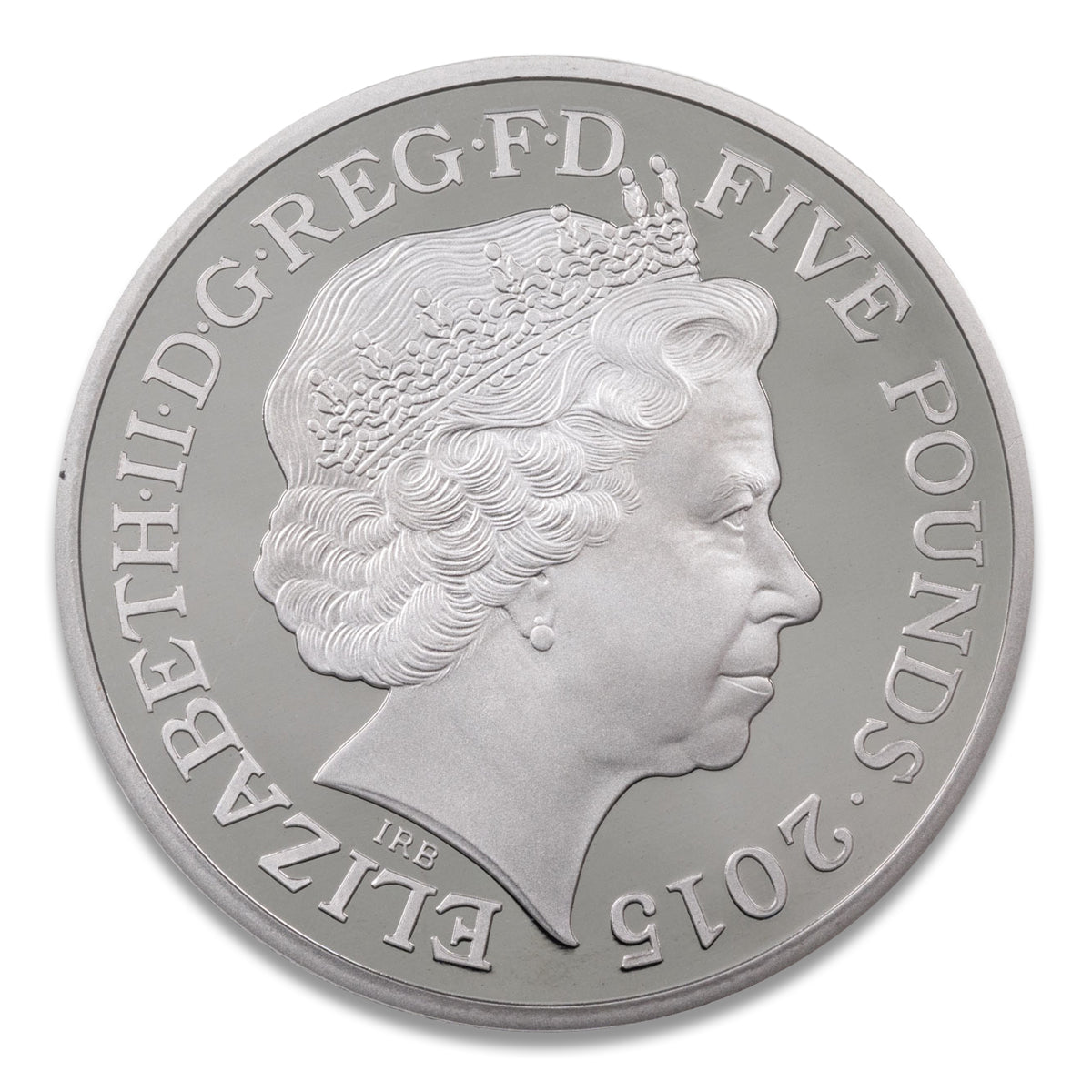 2015 5 Pound 50th Anniversary of the Death of Sir Winston Churchill - Pure Platinum Piedfort Coin