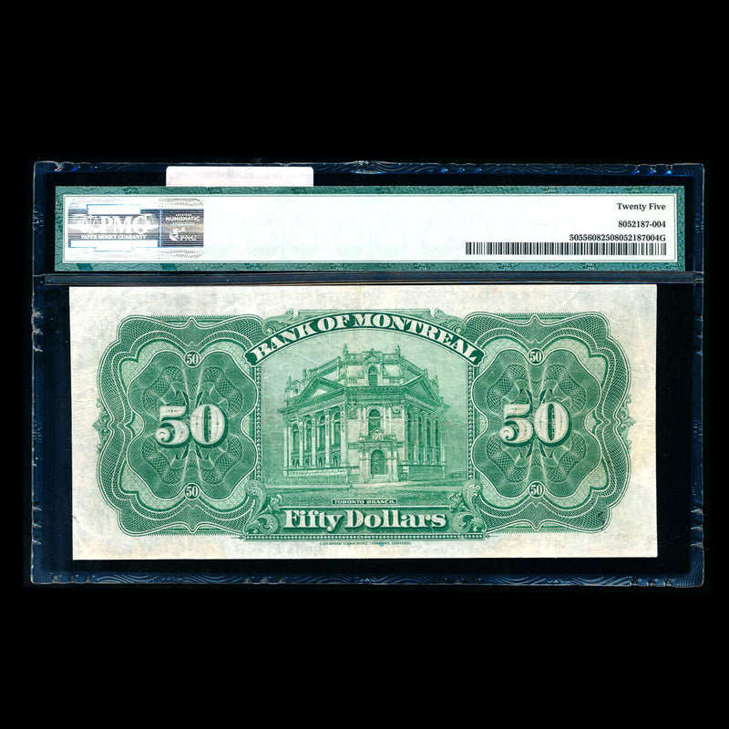 The Bank of Montreal $50 1923  PMG VF-25