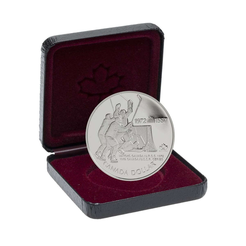1997 $1 The 1972 Canada/Russia Hockey Series, 25th Anniversary - Sterling Silver Dollar Proof