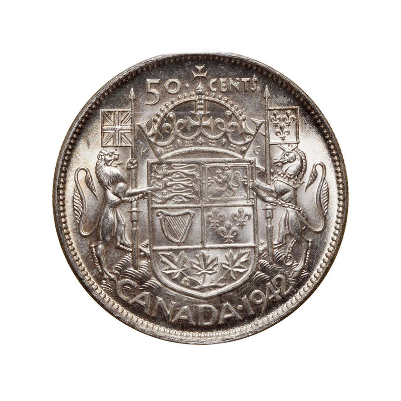 50 cent 1942  ICCS MS-65