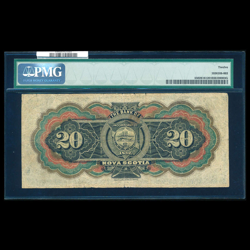 The Bank of Nova Scotia $20 1918 ms. L PMG F-12