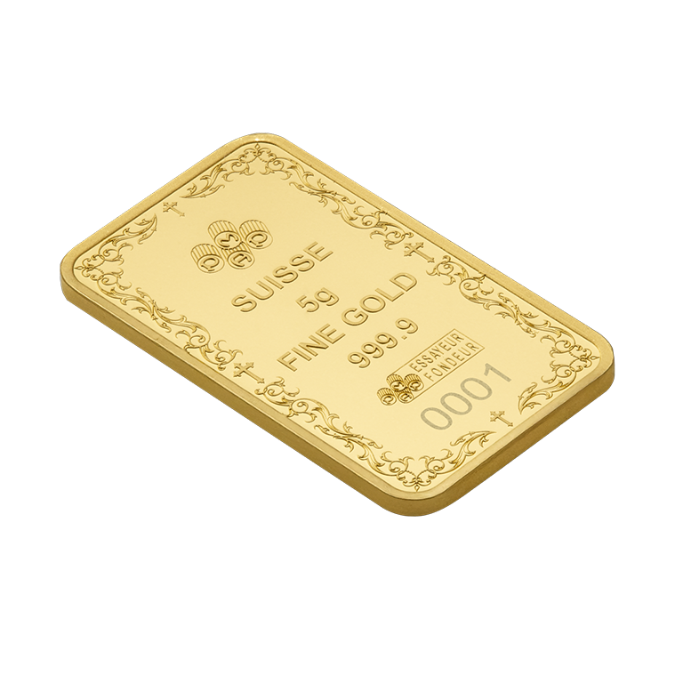 Cross of Christianity - 5g Pure Gold Bar