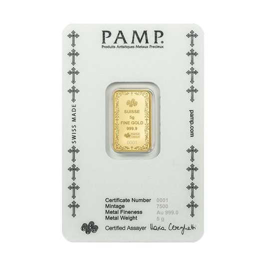 Cross of Christianity - 5g Pure Gold Bar